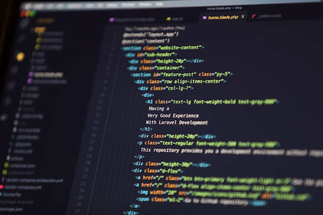 blog coding screen