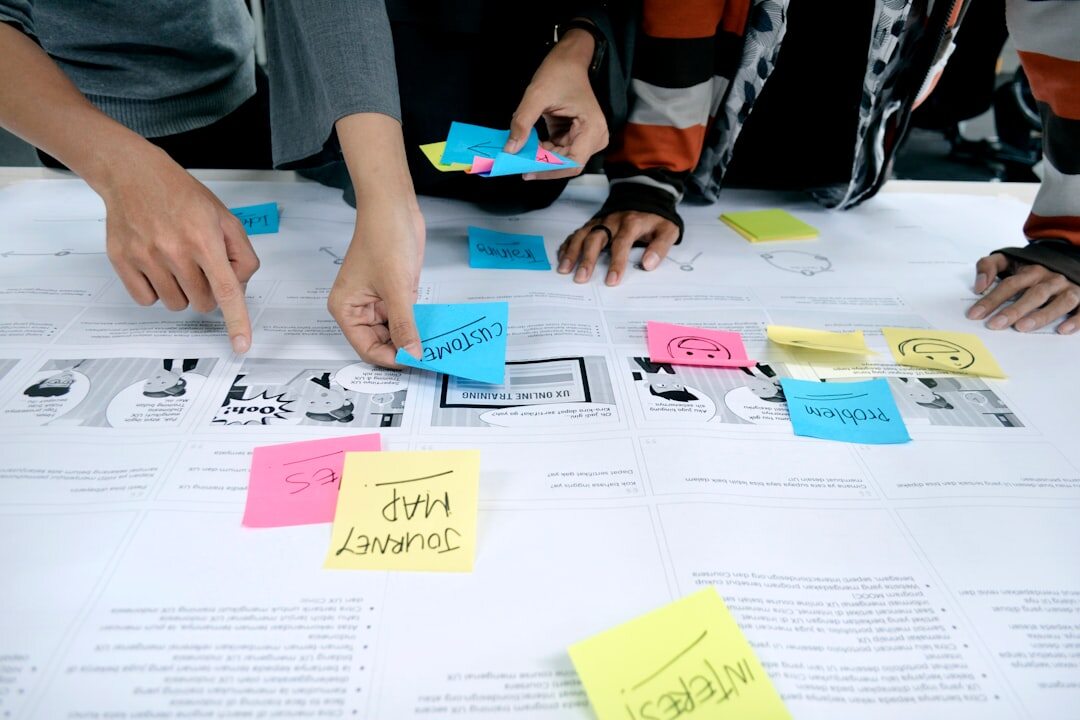 person brainstorming ideas